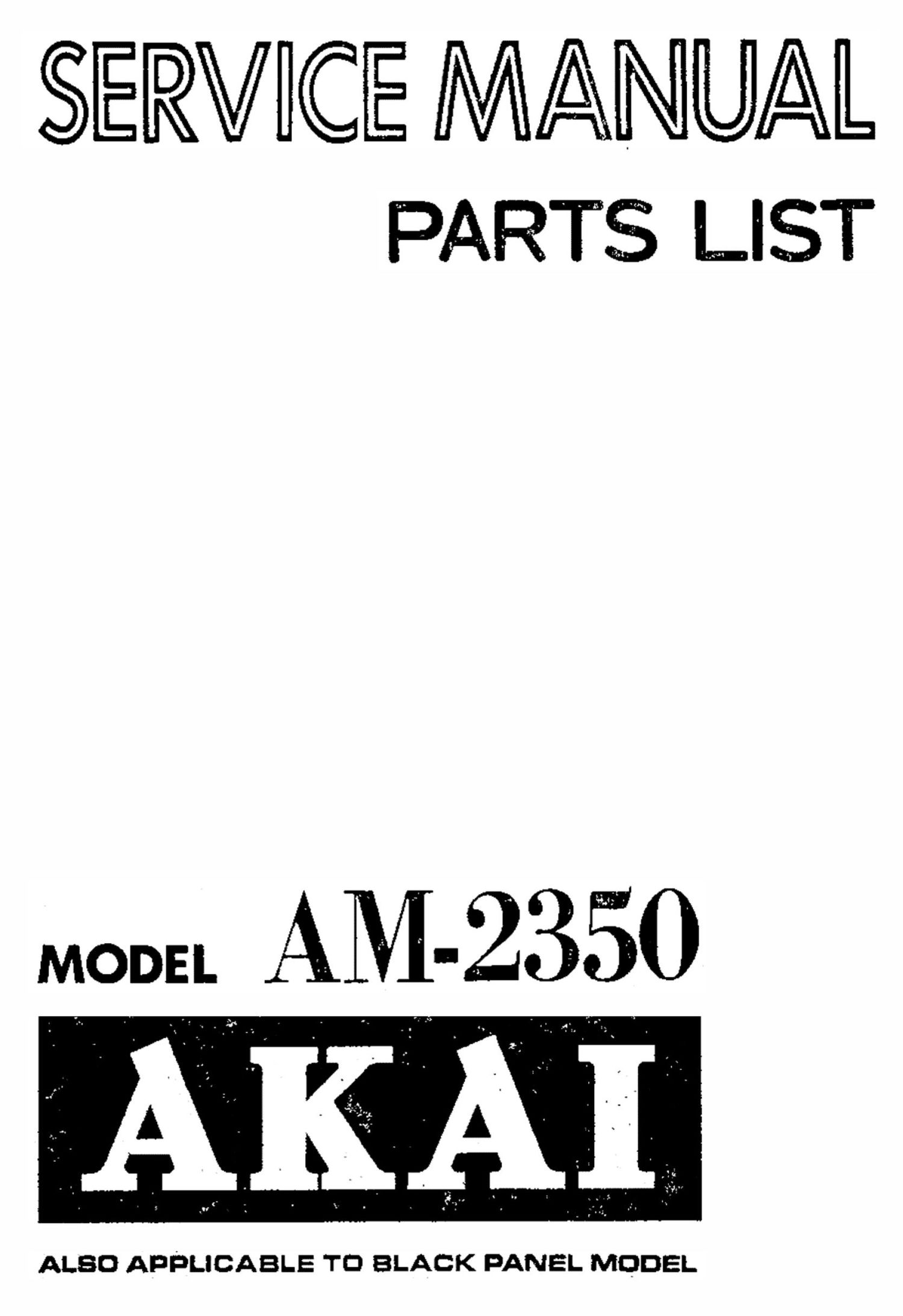 Akai AM 2350 service Manual