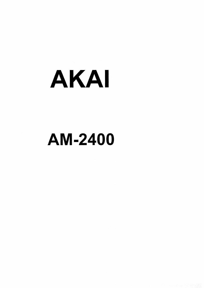 Akai AM 2400 Schematic