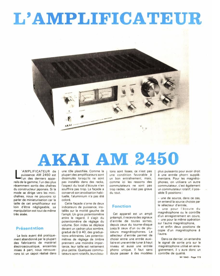 Akai AM 2450 Test