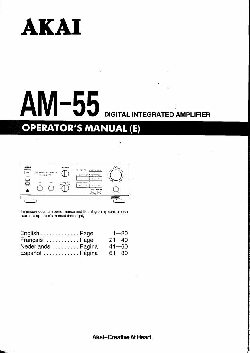 Akai AM 55 Owners Manual