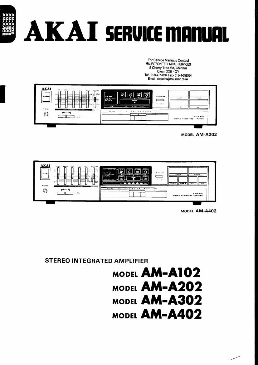 Akai AM A102 Service Manual