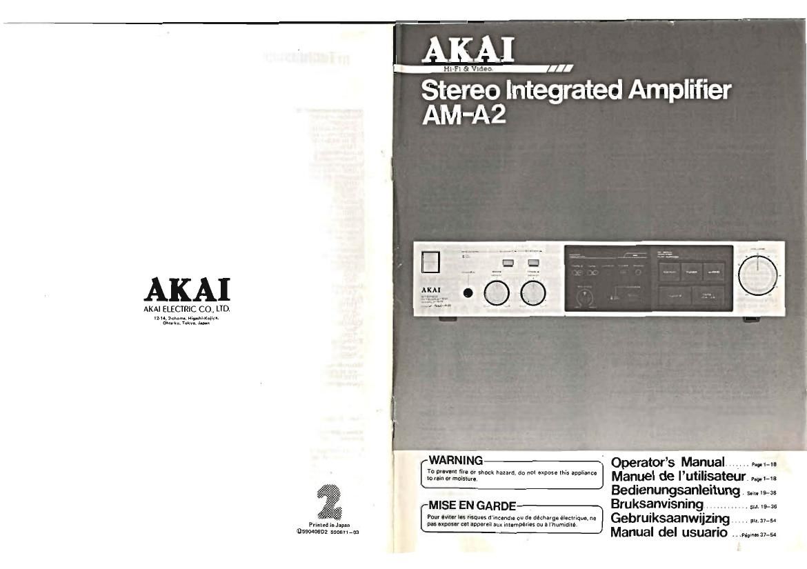 Akai AM A2 Owners Manual