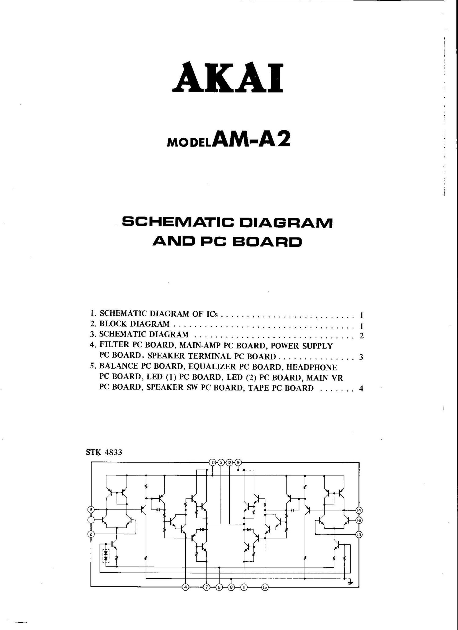 Akai AM A2 Schematic