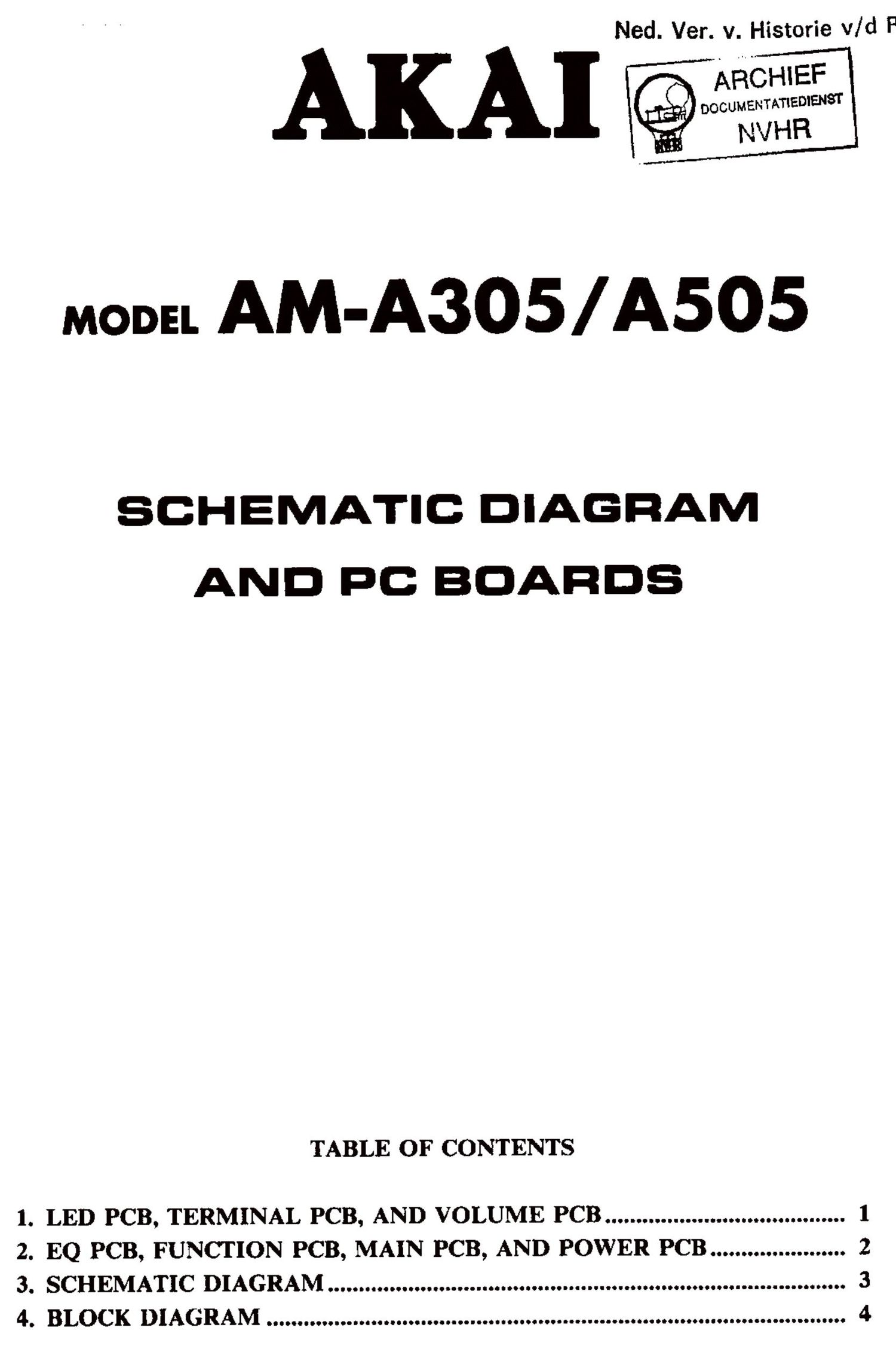 Akai AM A305 Schematic