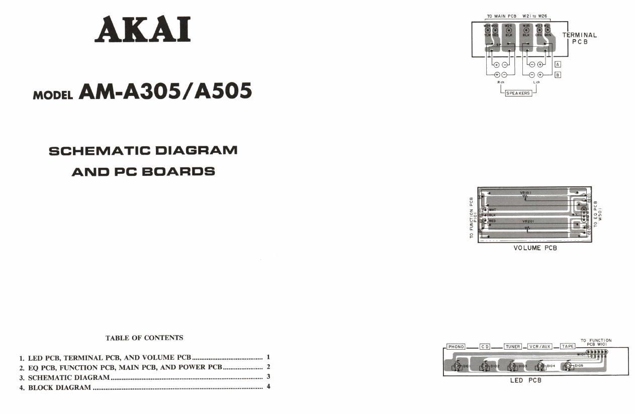 Akai AM A505 Schematic