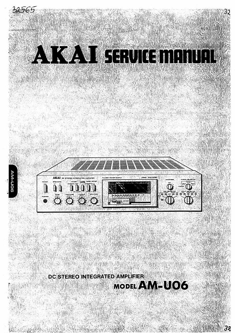 Akai Service Manual Instructions for Akai AM-U03 