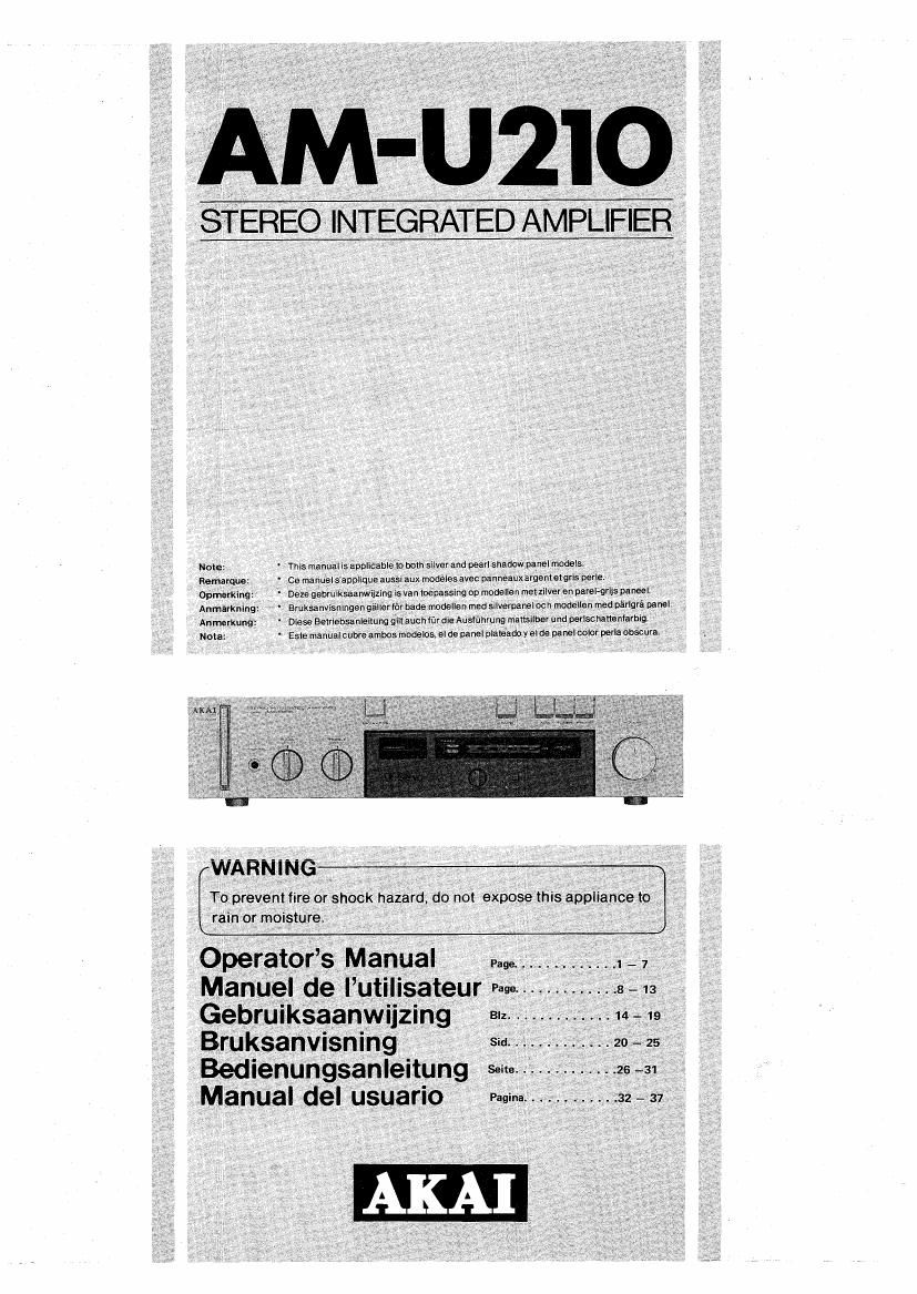 Akai AM U210 Owners Manual