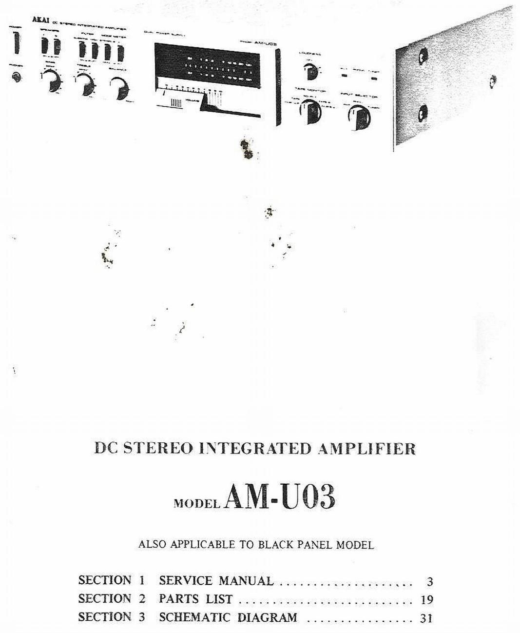 Akai AM U3 Schematic