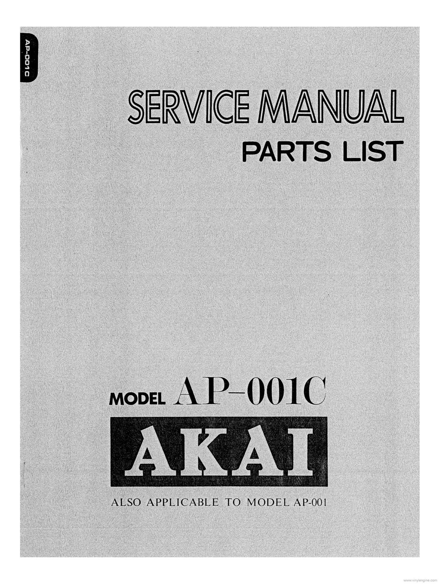 Akai AP 001 001 C Service Manual