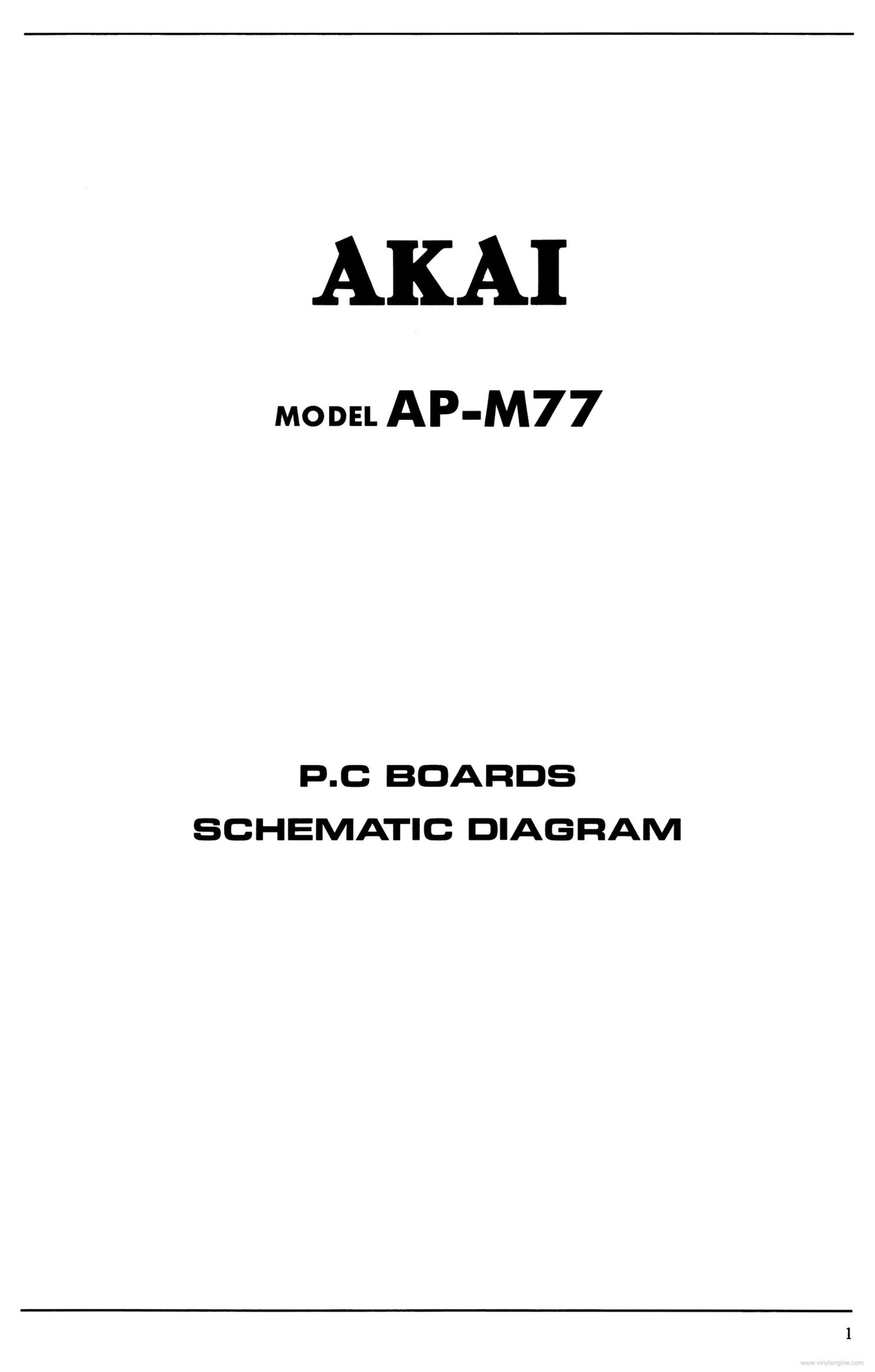 Akai AP M77 Schematic