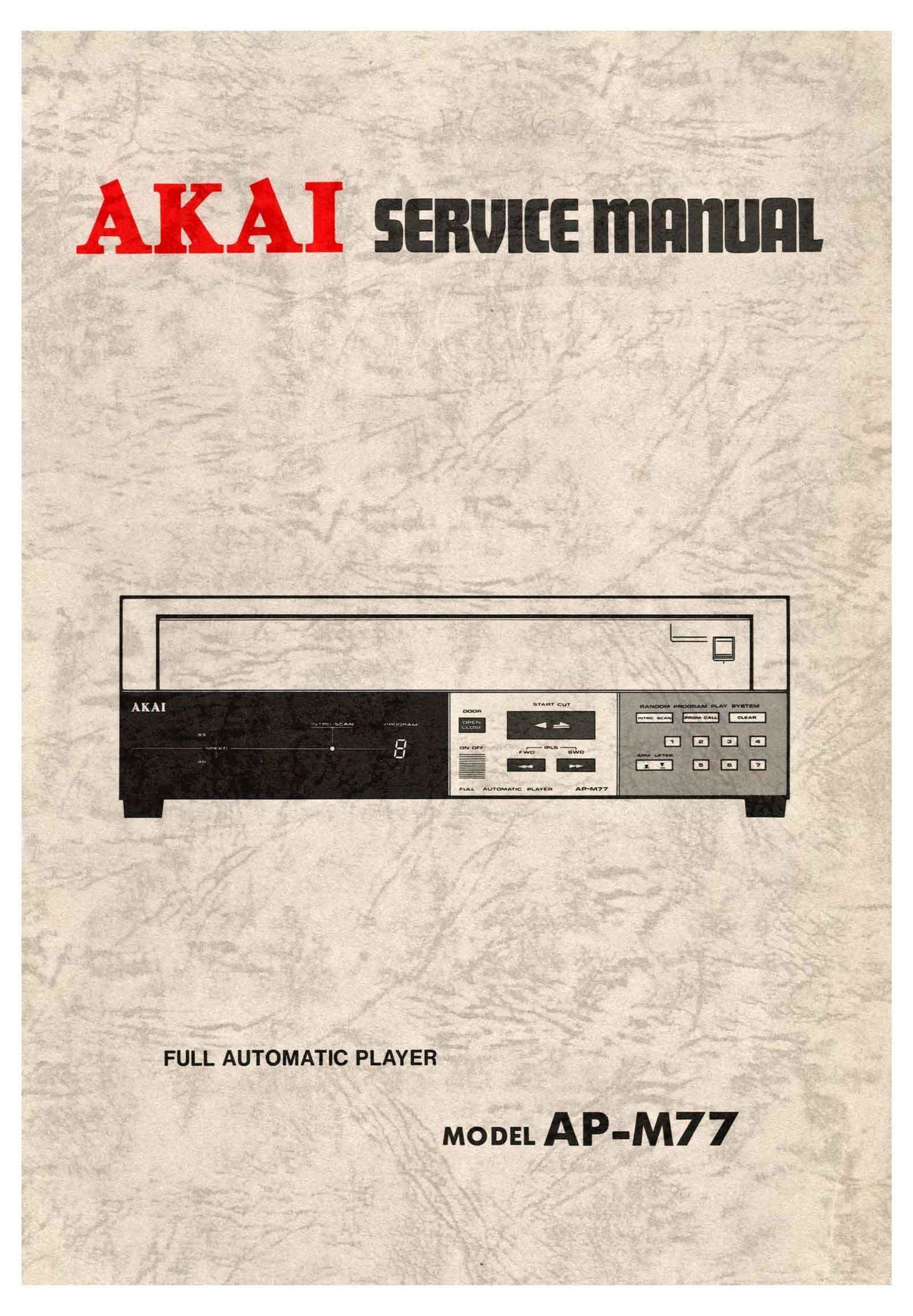 Akai AP M77 Service Manual