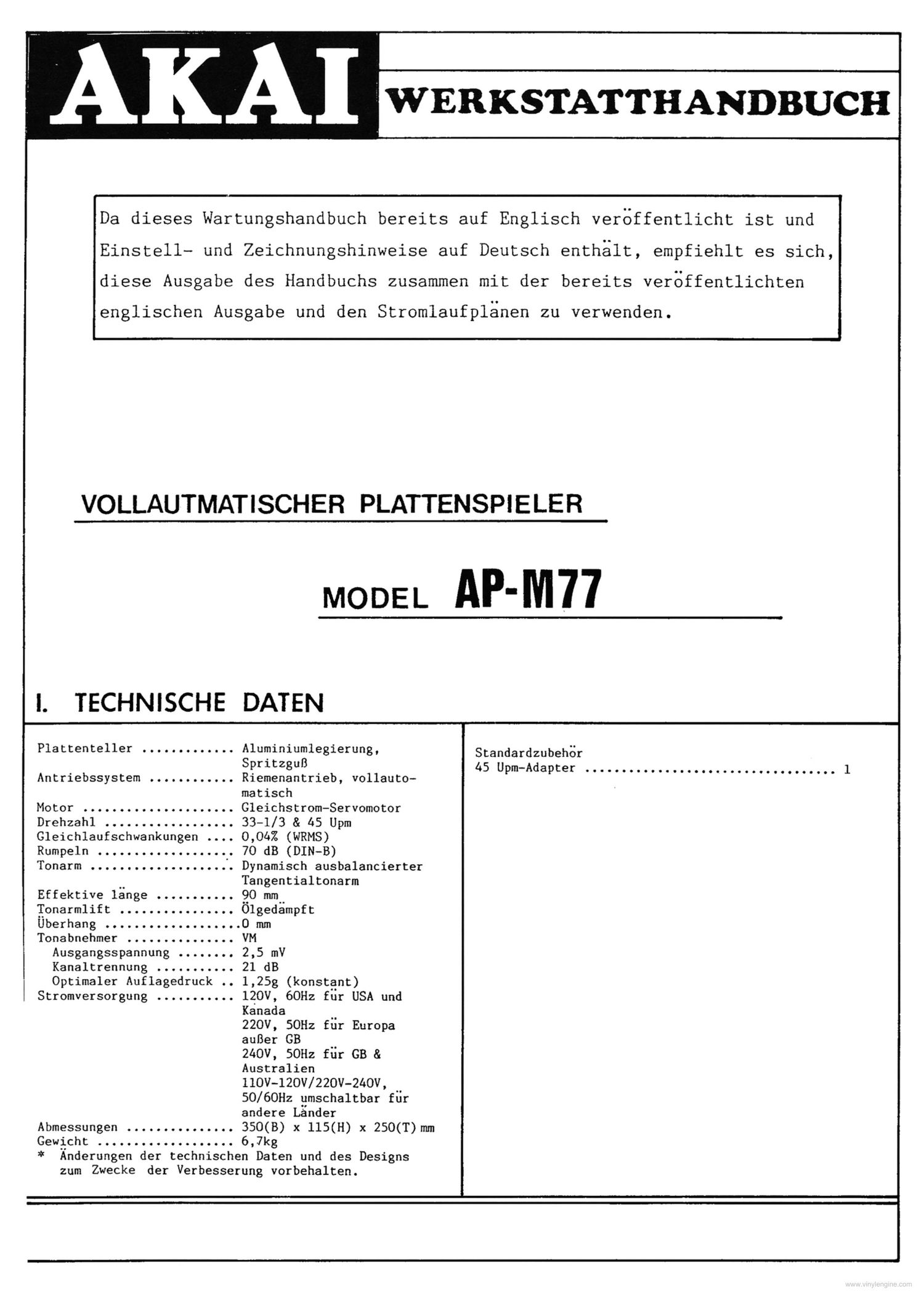 Akai AP M77 Service Manual 2