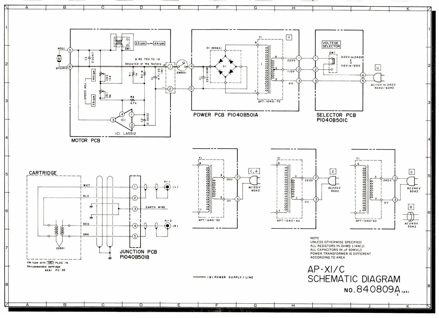 Akai AP X1 Schematic