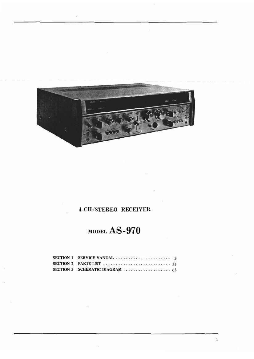 Akai AS 970 Service Manual