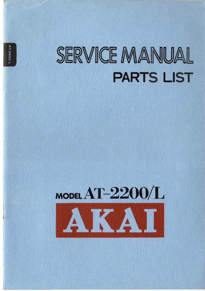 Akai AT 2200 2200 L Service Manual