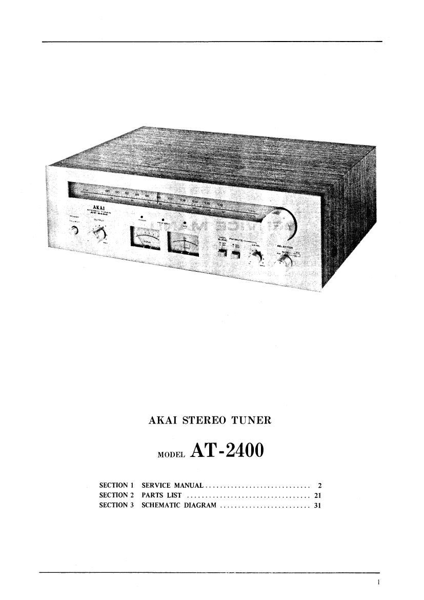 Akai AT 2400 Service Manual