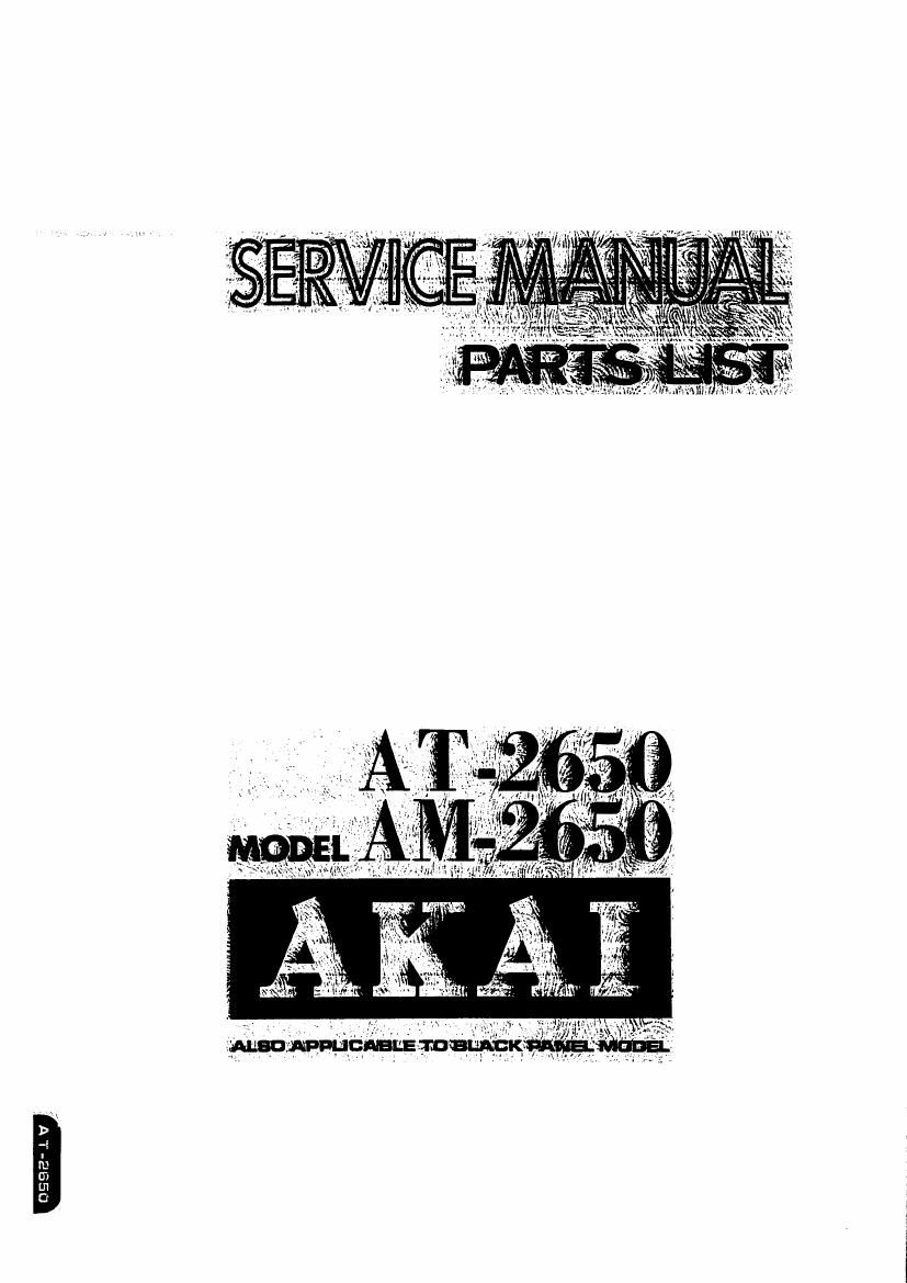 Akai AT 2650 Service Manual