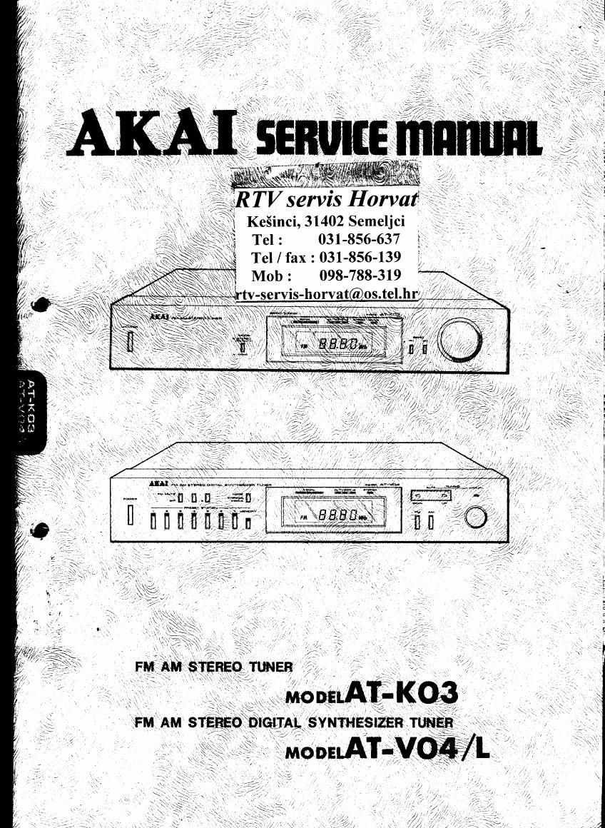 Akai AT K03 Service Manual