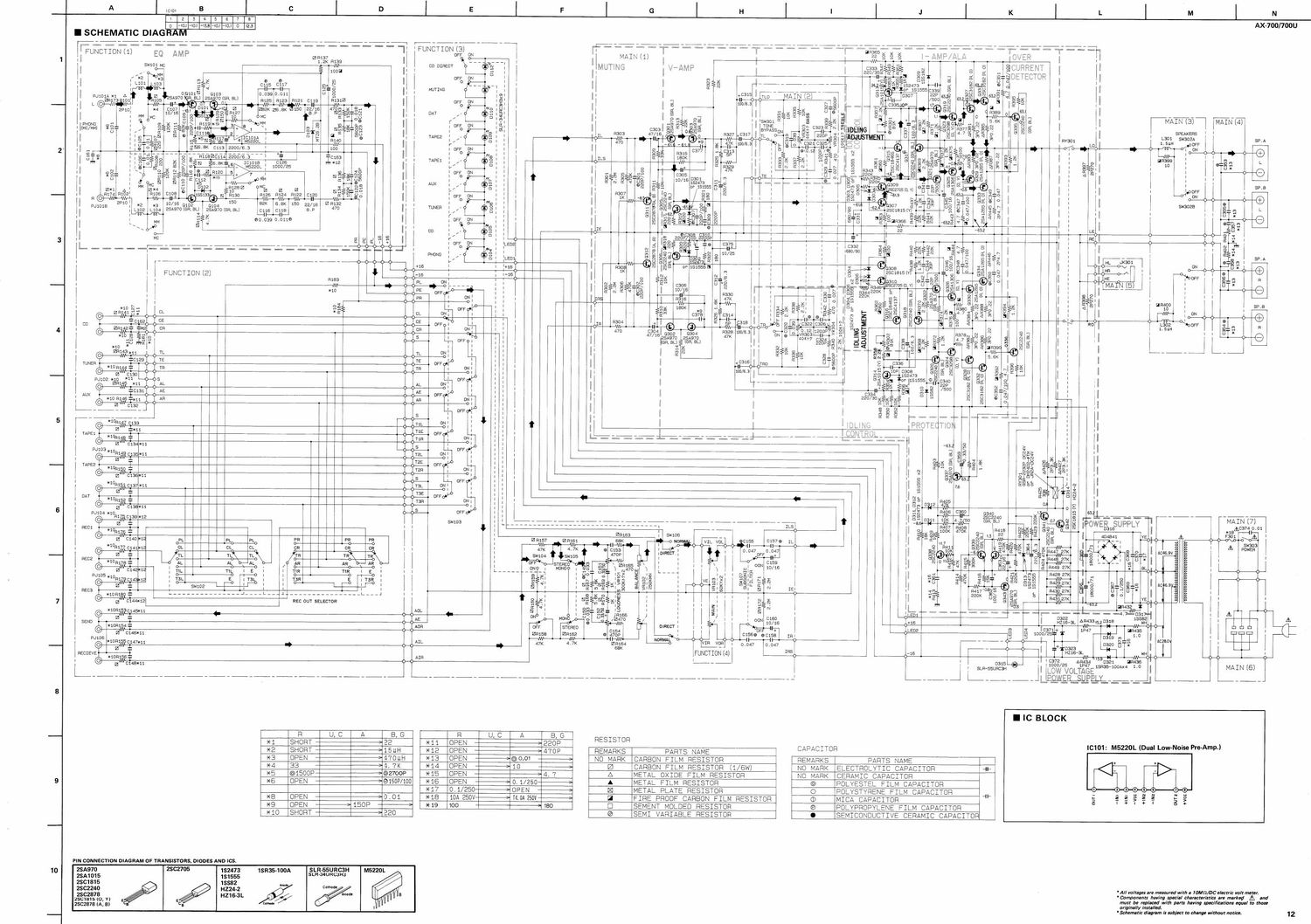 Akai AX 700 Schematic