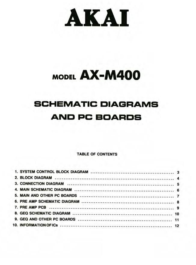 Akai AXM 400 Schematic