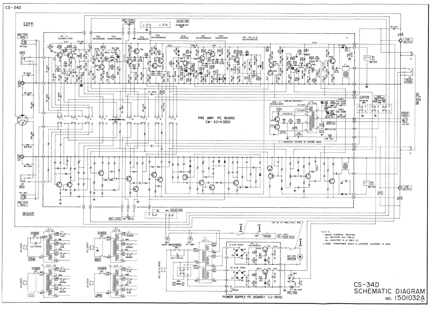 Akai CS 34 D Schematic