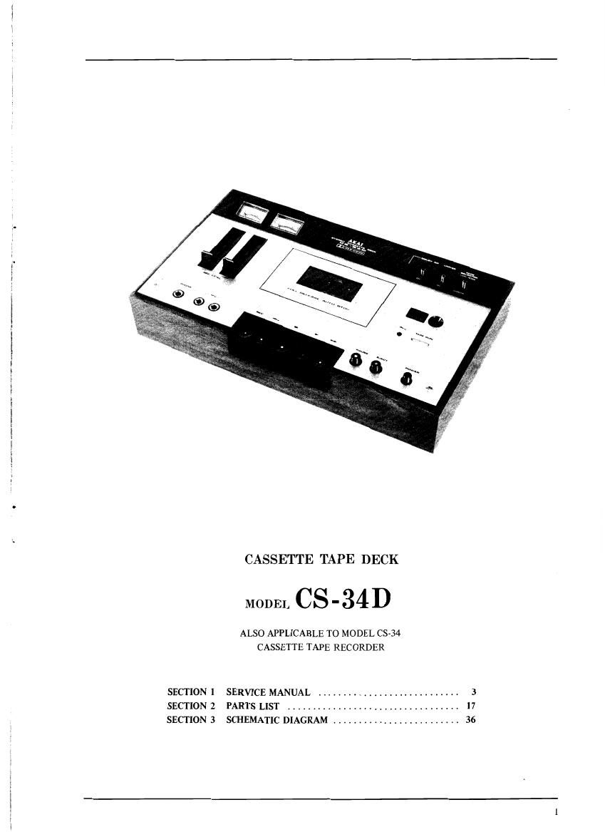 Akai CS 34 Service Manual