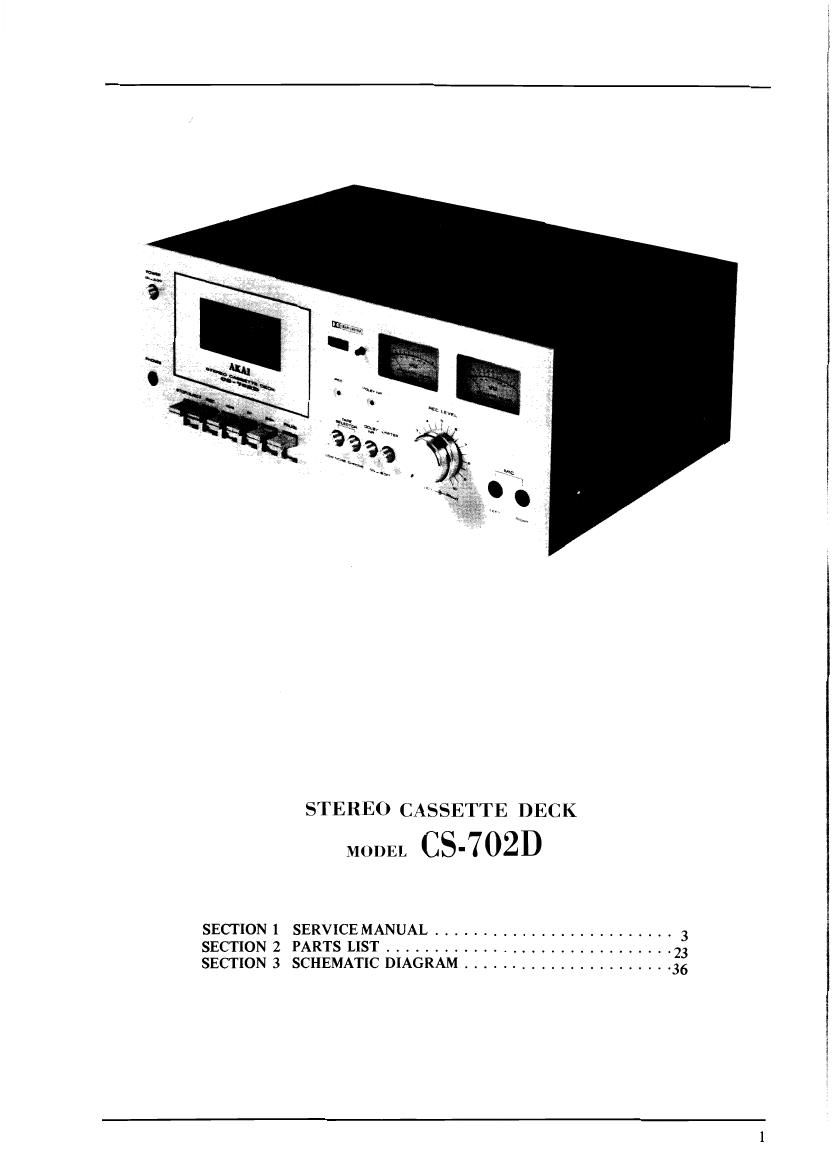 Akai CS 702 D Service Manual