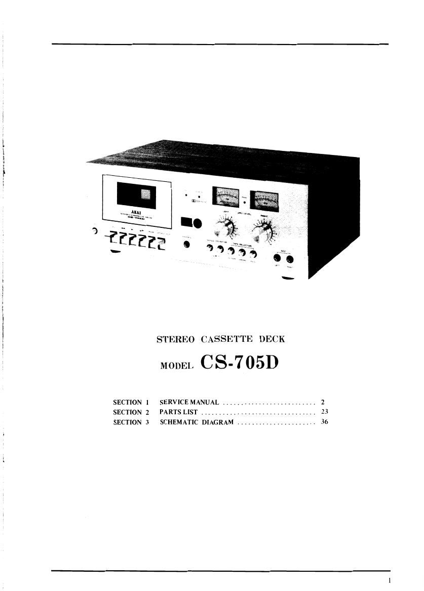 Akai CS 705 D Service Manual