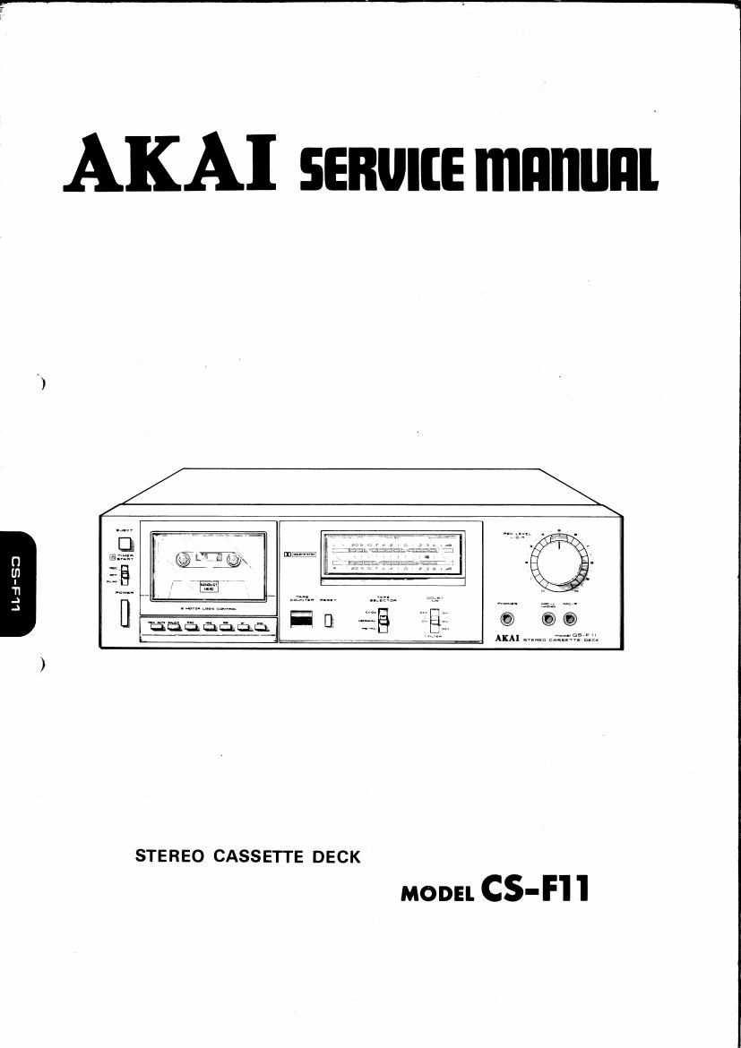 Akai CSF 11 Service Manual