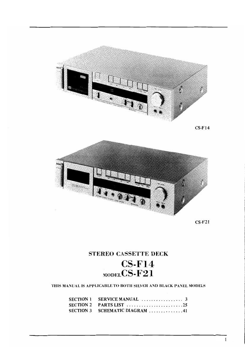 Akai CSF 14 CSF 21 Service Manual