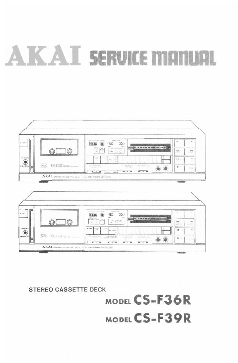 Akai CSF 36 R 39 R Service Manual