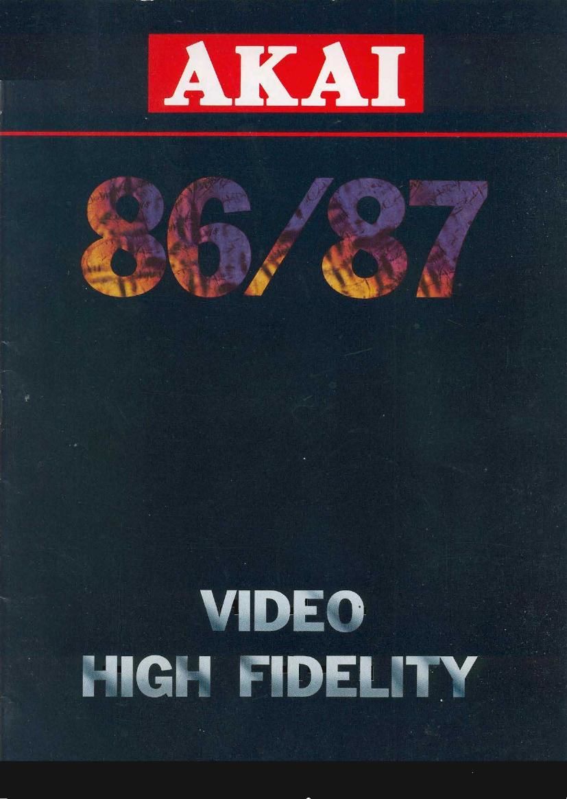 Akai 1986 87 Catalog