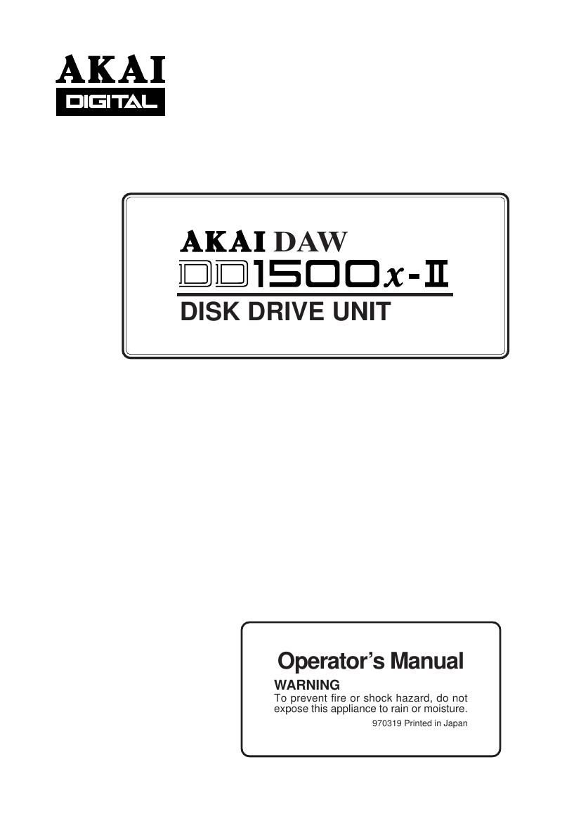 Akai DD 1500 X Mk2 Owners Manual