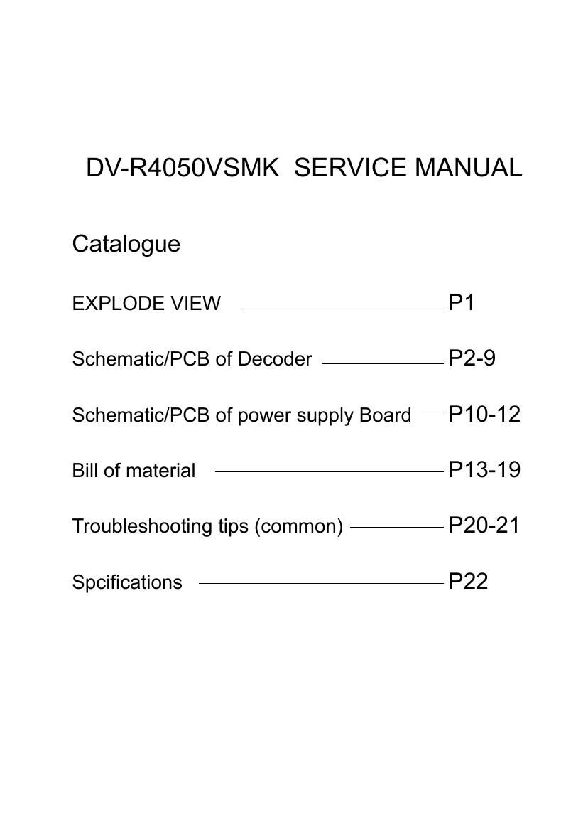 Akai DVR 4050 VSMK Service Manual 2