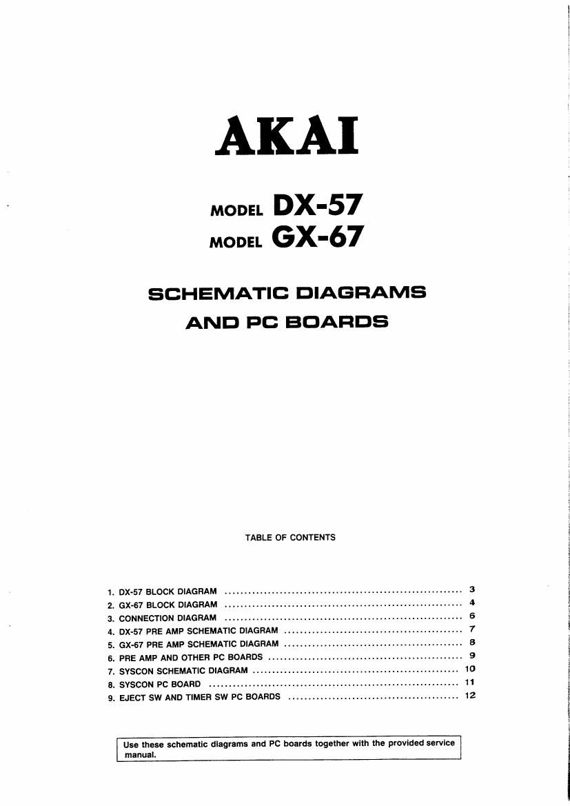 Akai DX 57 Schematic