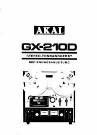 Akai GX 210 D Owners Manual