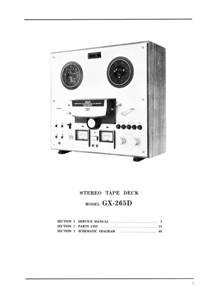 Akai GX 265 D Service Manual