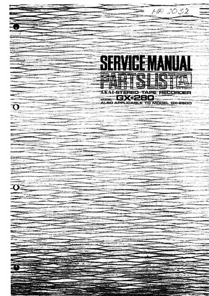 Akai GX 280 D Service Manual