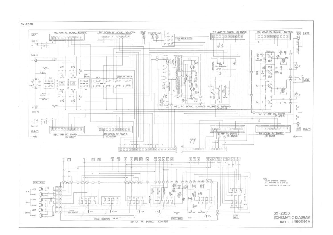 Akai GX 285 D Schematic