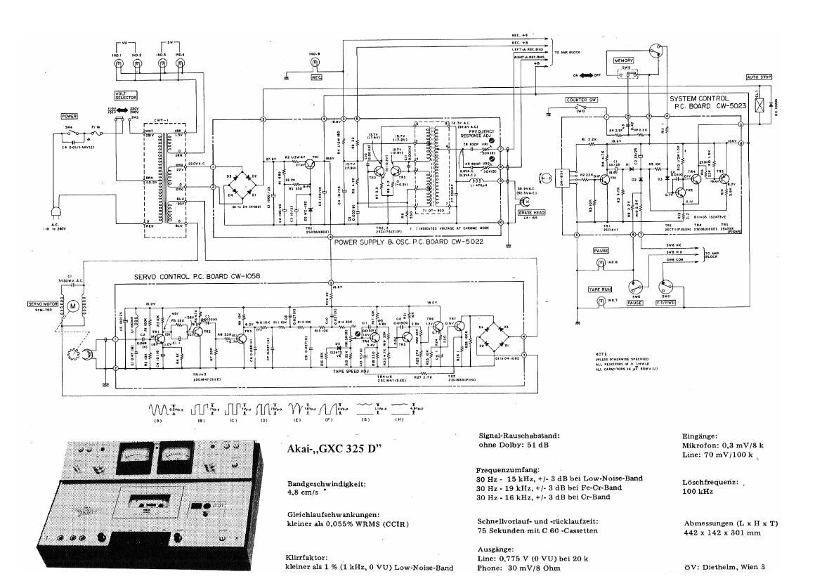 Akai GX 325 D Schematic