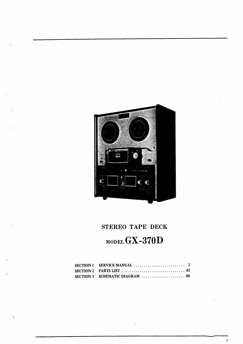Akai GX 370 D Service Manual