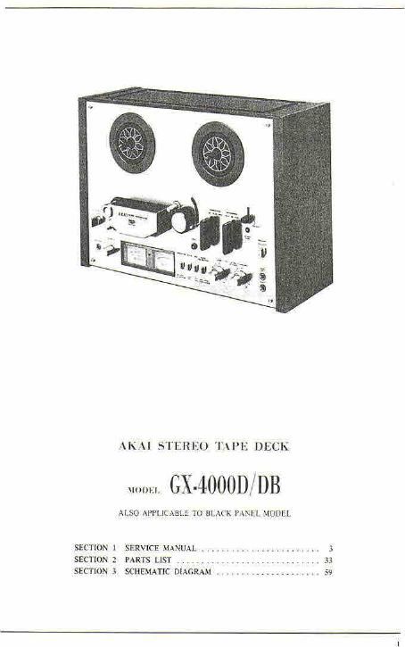 Akai GX 4000 DB Service Manual