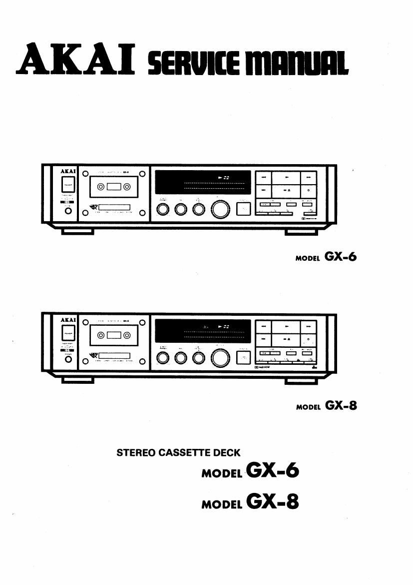 Akai GX 6 Service Manual