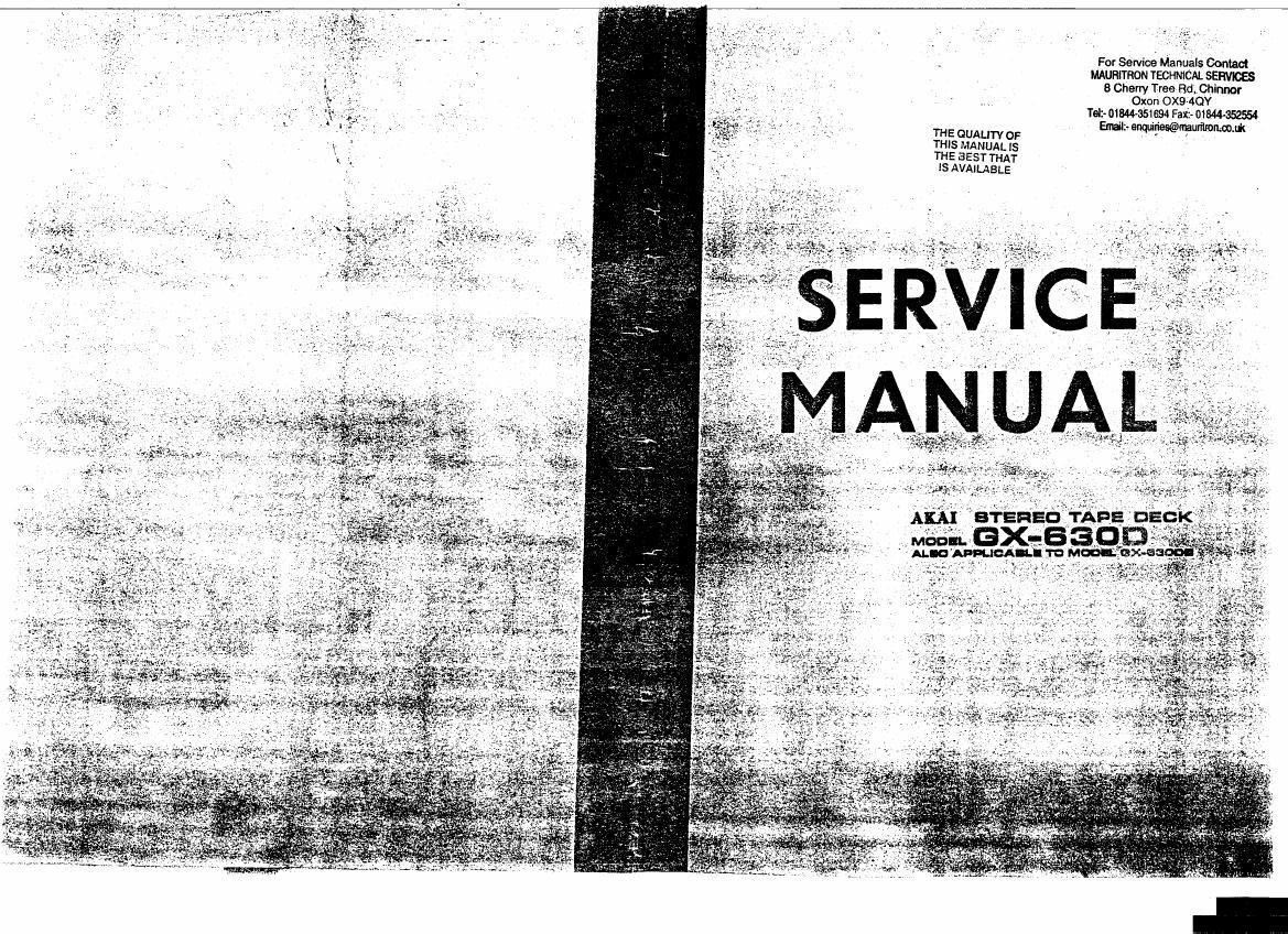 Akai GX 630 D Service Manual 2