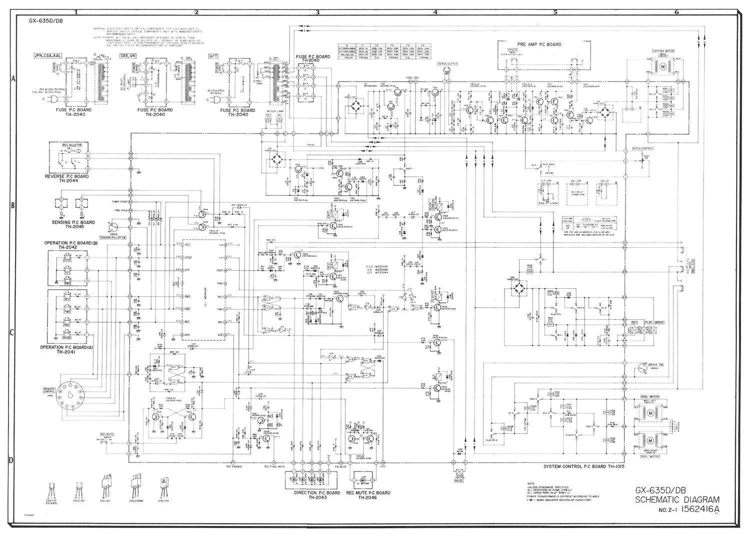 Akai GX 635 D Schematic