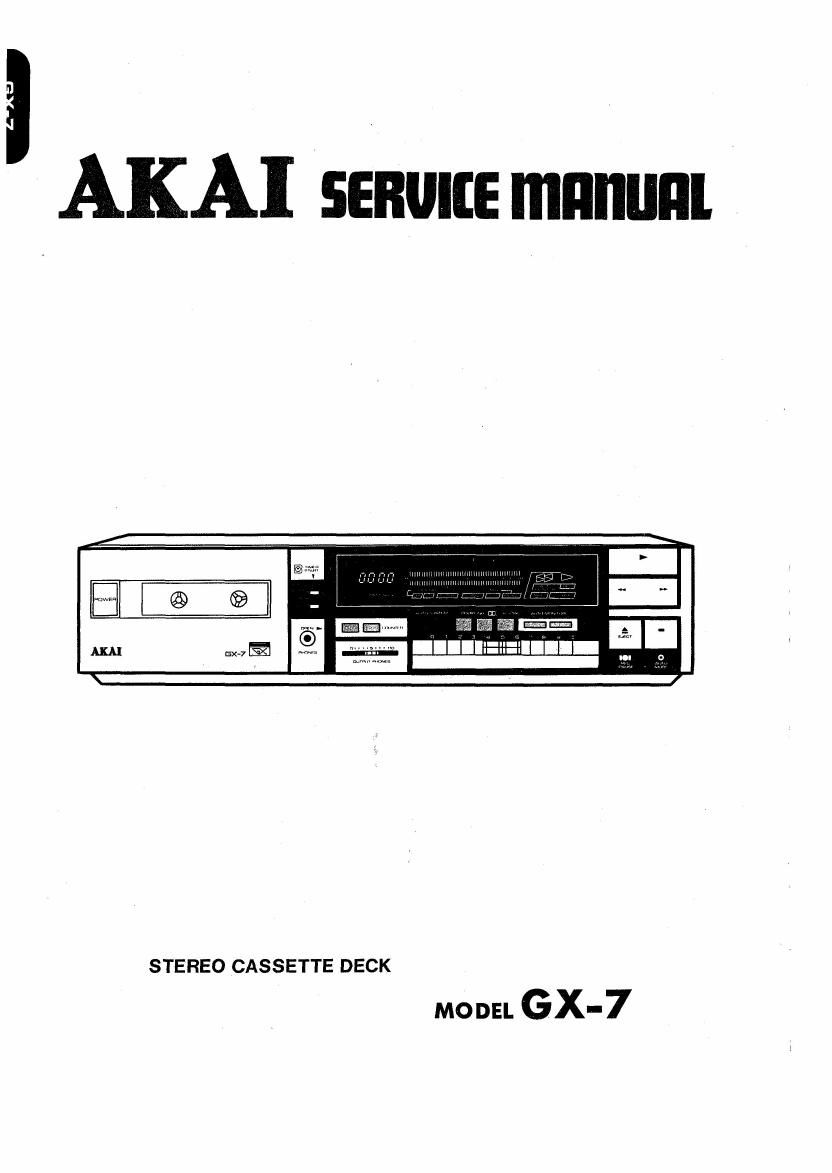 Akai GX 7 Service Manual