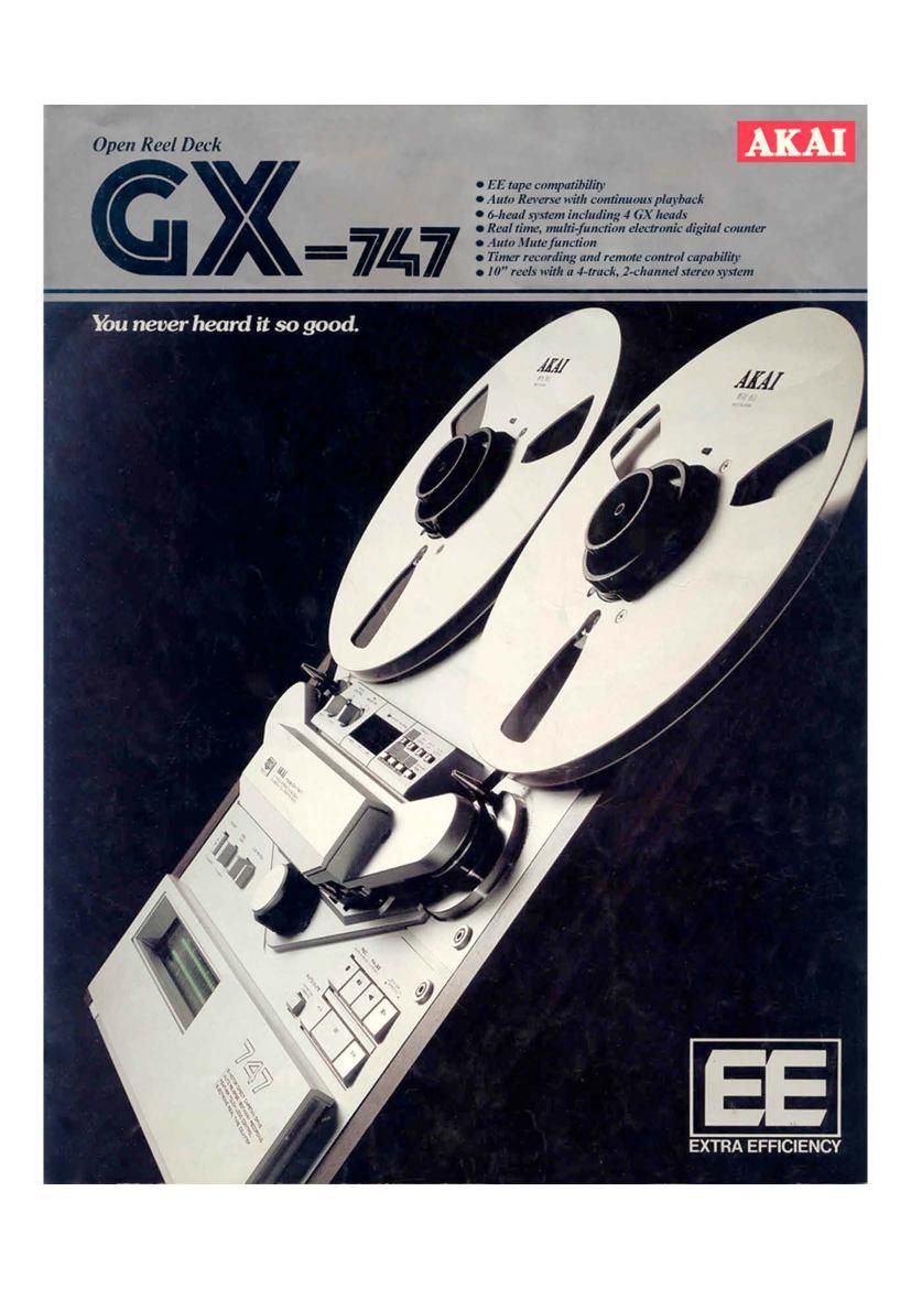 Akai GX 747 Brochure