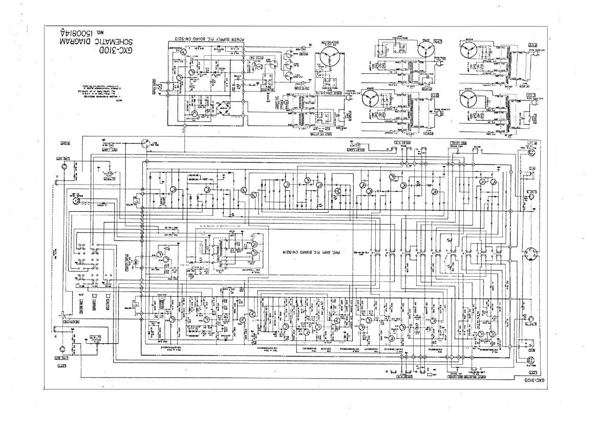 Original Service Manual esquema eléctrico Akai gxc-40 