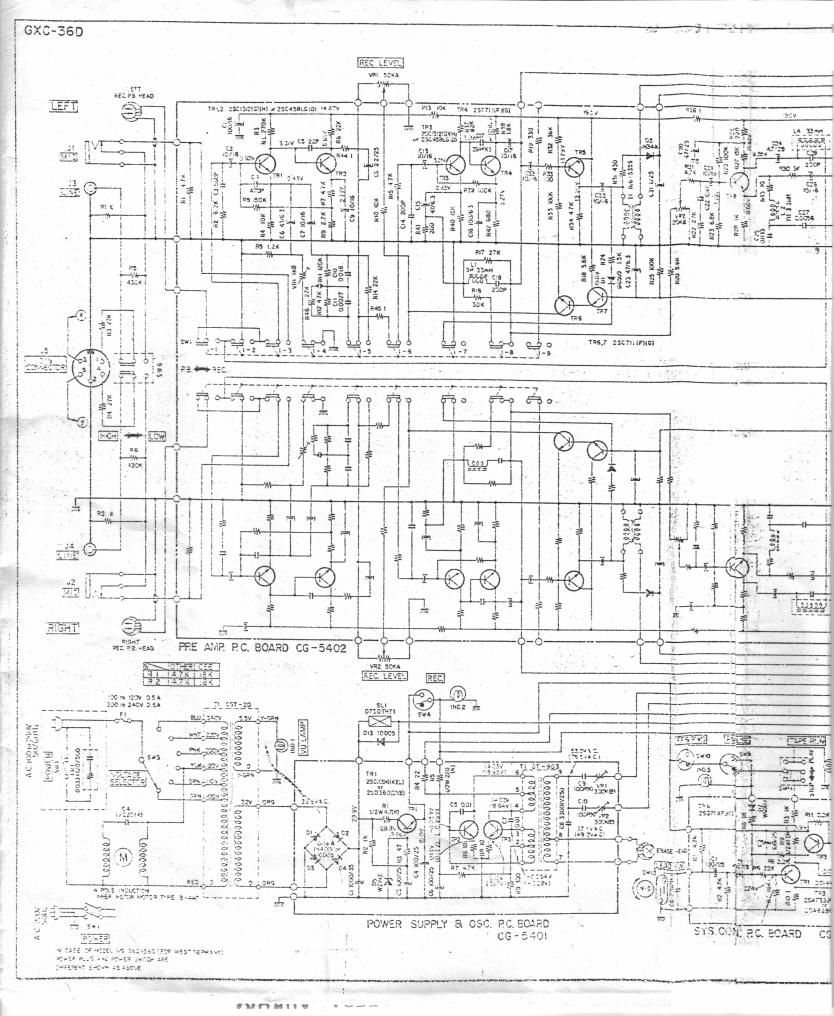 Akai GXC 36 D Schematic