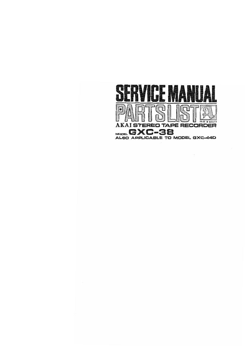 Akai GXC 38 Service Manual